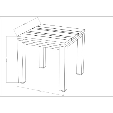 Table basse 45x45xH.45 cm 2