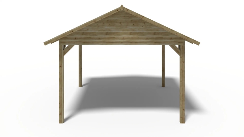 Pergola de jardin 4.04x4.17m - traité