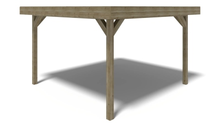 Pergola de jardin 4.04x4.04m - traité