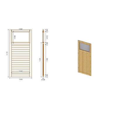 Panneau pour pergola 1,01x2,17m 2