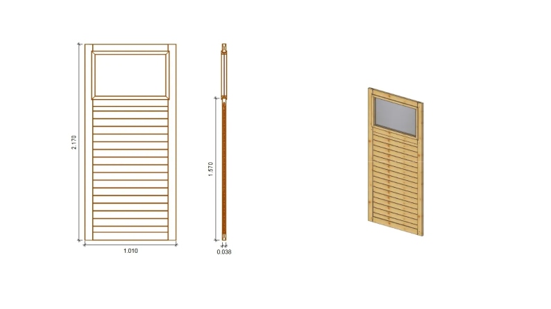 Panneau pour pergola 1,01x2,17m