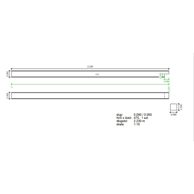 Poteau pour pergola 90x90mm 2