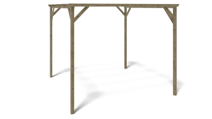 Carport, abri de voiture  3x3 m - 9 m2