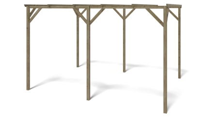 Carport, abri de voiture  3x4 m - 12 m2