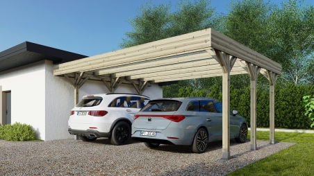 Carport, abri de voiture  6.06x5.03 m - 30 m2 - couverture PVC 
