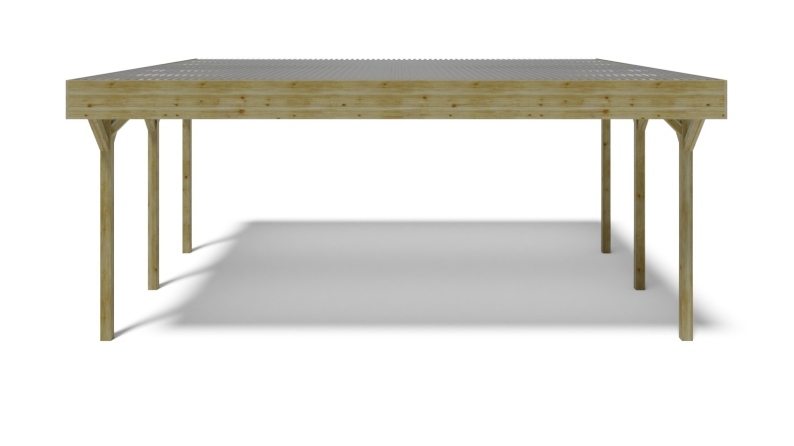 Carport, abri de voiture  6.06x5.03 m - 30 m2 - couverture PVC 