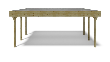 Carport, abri de voiture  6.06x5.03 m - 30 m2 - couverture PVC 