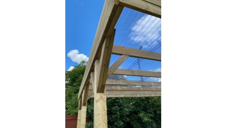 Carport, abri de voiture  6.06x5.03 m - 30 m2 - couverture PVC 