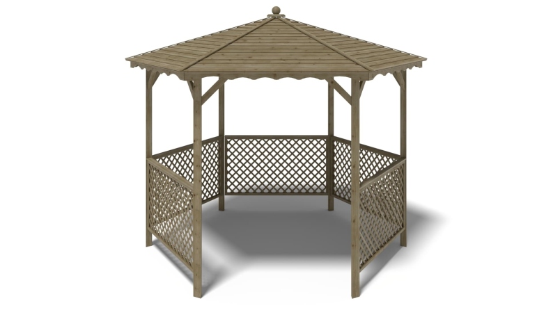 Pergola de jardin, abri pare-soleil 3.38x2.79 m – Traité