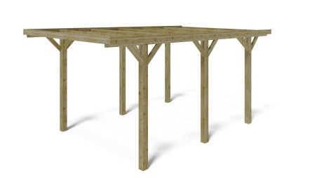 Carport, abri de voiture  3.04x5.12 m - 15.56 m2