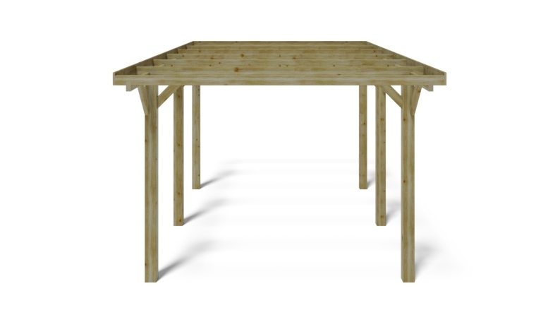 Carport, abri de voiture  3.04x5.12 m - 15.56 m2