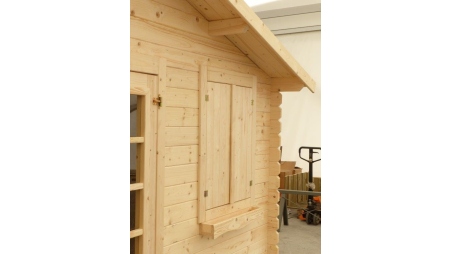 Abri de jardin en bois - 12m2 - 4x3m - Ep. 28mm - Couleur: naturel