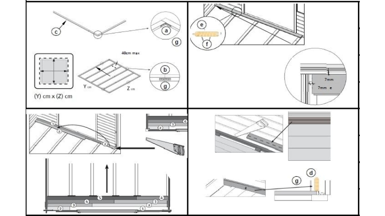 Plancher universel pour abris de jardin -  mm - paquet de 3 m2 - Traité