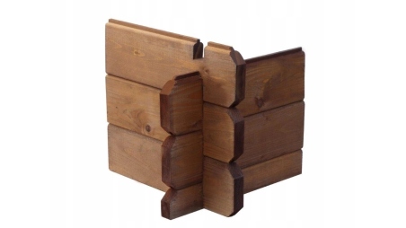 Terrasse en bois avec balustrade pour abri en bois - 10m2 - 5m x 2m - imprégnée - couleur: marron