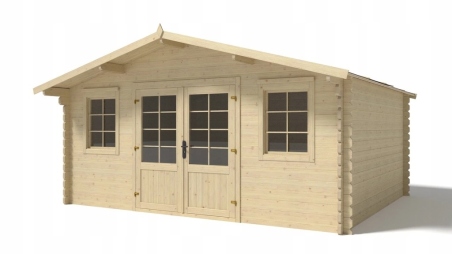 Abri de jardin en bois - 19.2m2 - 4.8x4m - Ep. 40mm - Couleur: naturel