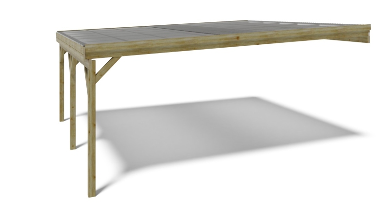 Carport, abri de voiture  5.8x5.06 m - 29 m2 - couverture PVC 