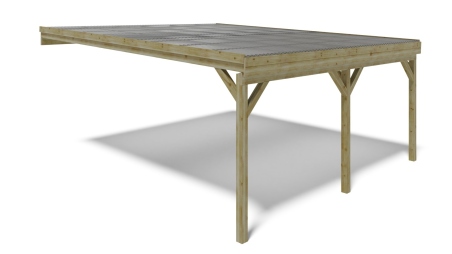 Carport, abri de voiture  5.8x5.06 m - 29 m2 - couverture PVC 