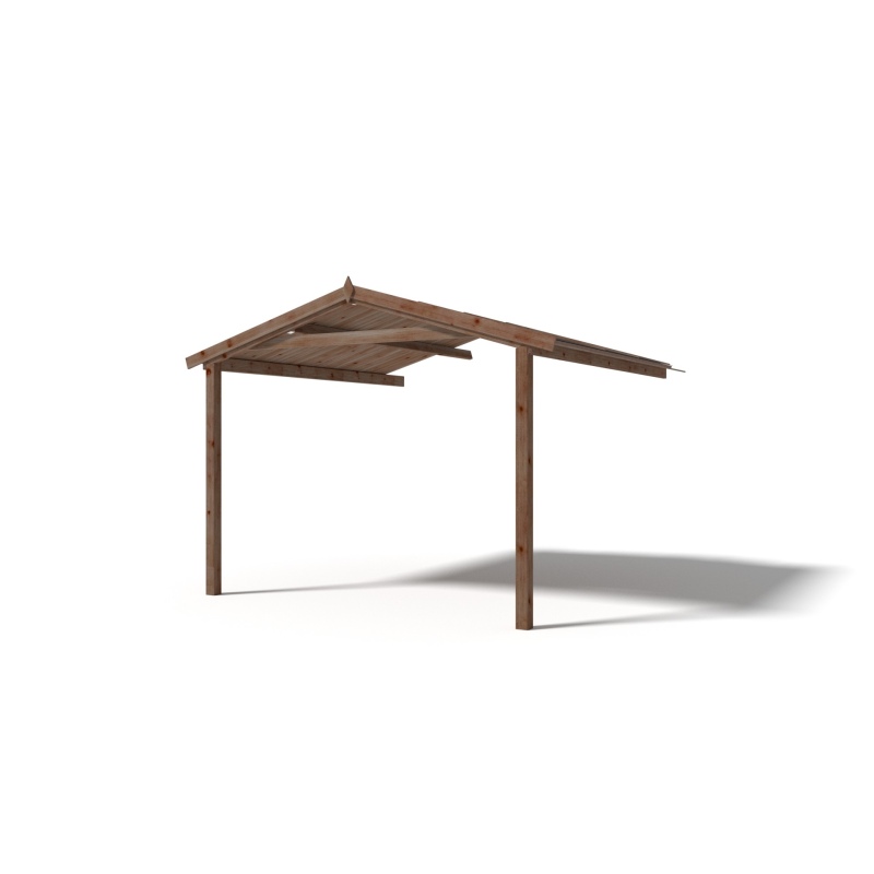 Avant-toit en bois 3x3m pour le chalet de jardin 3m, traité, 