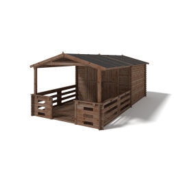 Avant-toit en bois 3x3m pour le chalet de jardin 3m, traité, 