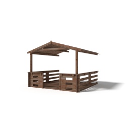 Avant-toit en bois 3x3m pour le chalet de jardin 3m, traité, 