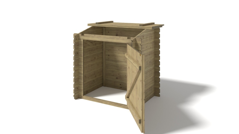 Armoire de jardin en bois -1.2x0.89 m - H.1.13 m - imprégné