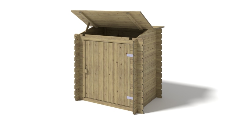 Armoire de jardin en bois -1.2x0.89 m - H.1.13 m - imprégné