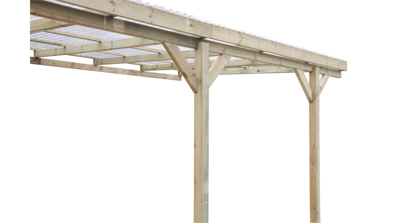 Carport, abri de voiture  3x5.24 m - 15 m2 - couverture PVC 