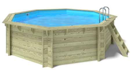 Piscine en bois 4.71x4.72 - H.1.2 m  autoportante