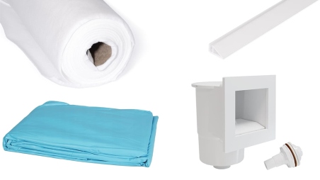 Piscine Sao Paulo 6.57 x 4.07 - H.1.2 m, bleu pâle, fixations à sceller