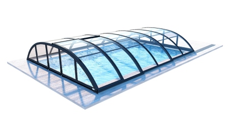 Abri de piscine Horizon - 6.1x2.38 m - polycarbonate massif 3 mm - pour piscine BAS7306