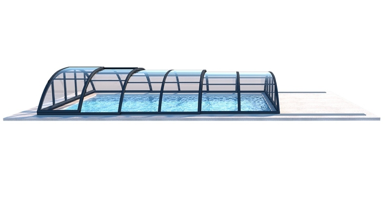 Abri de piscine Horizon - 5.95x3.08 m - polycarbonate massif 3 mm - pour piscine BAS7305