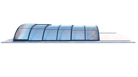 Abri de piscine Horizon - 6.1x2.38 m - polycarbonate alvéolaire 8 mm - pour piscine BAS7306