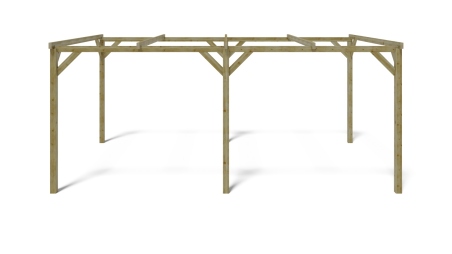 Carport, abri de voiture  3x5.1 m - 15.3 m2