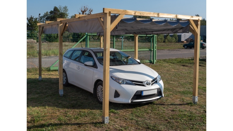 Carport, abri de voiture  3x5.1 m - 15.3 m2