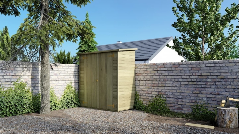 Armoire de jardin à outils 1.66x0.82 m H.1.86 - avec plancher et paroi arrière