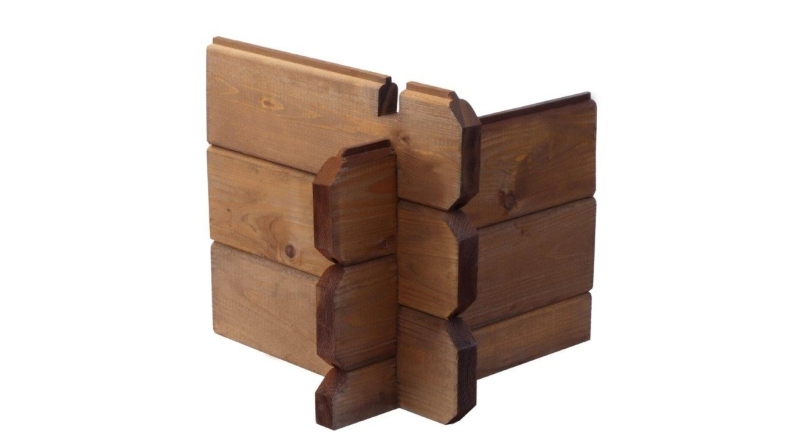 Abri de jardin en bois - 3x3 m + terrasse avec balustrade et avant-toit en bois - 18 m2 - Traité