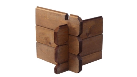 Abri de jardin en bois - 3x3 m + terrasse avec balustrade et avant-toit en bois - 18 m2 - Traité