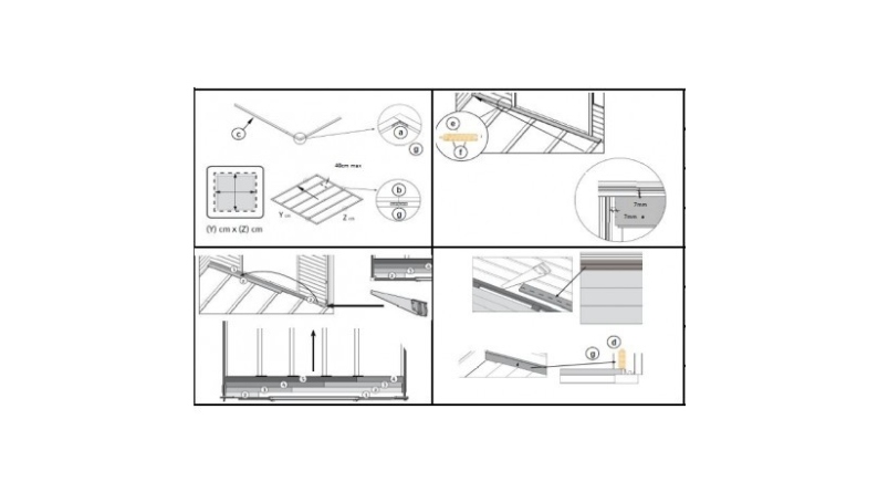 Abri de jardin en bois - 4x3 m + terrasse avec balustrade et avant-toit en bois - 20 m2 - Traité