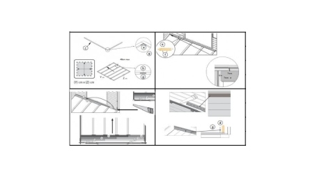 Abri de jardin en bois - 4x3 m + terrasse avec balustrade et avant-toit en bois - 20 m2 - Traité