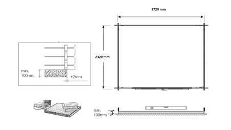 Abri de jardin en bois - 4.75m2 - 1.9x2.5m - Ep. 28mm - Couleur: naturel