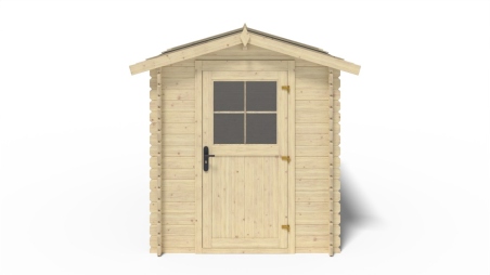 Abri de jardin en bois - 4.75m2 - 1.9x2.5m - Ep. 28mm - Couleur: naturel