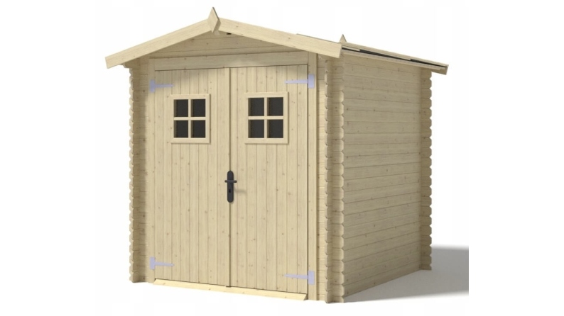 Abri de jardin en bois - 4m2 - 2x2m - Ep. 19mm - Couleur: naturel