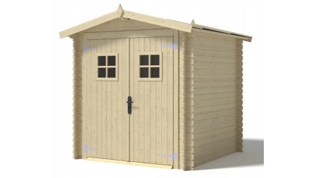 Abri de jardin en bois - 4m2 - 2x2m - Ep. 19mm - Couleur: naturel