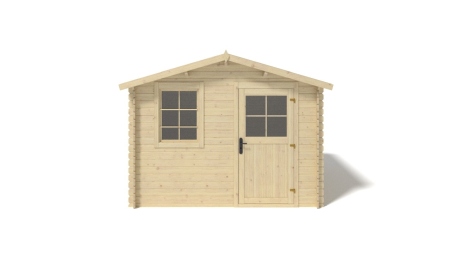 Abri de jardin en bois - 6m2 - 3x2m - Ep. 28mm - Couleur: naturel