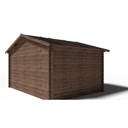 Abri de jardin en bois - 11.7m2 - 3.9x3m - Traité - Ep. 34mm - Couleur: 