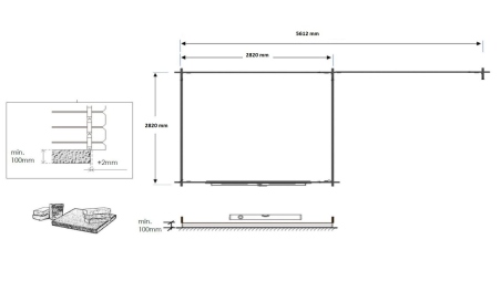 Abri de jardin en bois - 17.4m2 - 5.79x3m - Ep. 28mm - Couleur: naturel