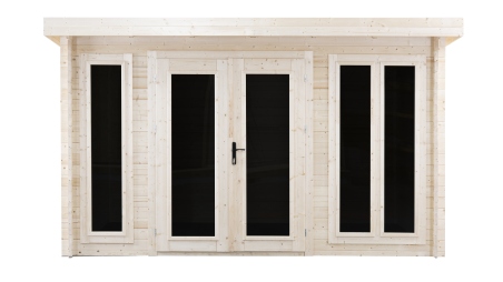 Abri de jardin en bois - 12m2 - 4x3m - Ep. 34mm - Couleur: naturel