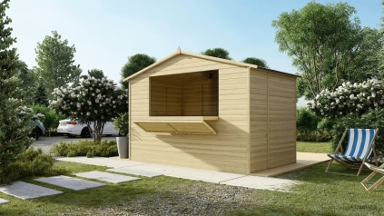 Kiosque/ stand de marché/ de vente 5.72 m2 - 3.11x1.84 m - 19 mm