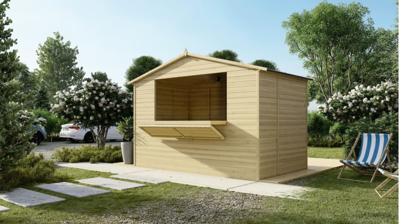 Kiosque/ stand de marché/ de vente 5.72 m2 - 3.11x1.84 m - 19 mm