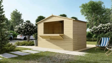 Kiosque/ stand de marché/ de vente 5.72 m2 - 3.11x1.84 m - 19 mm